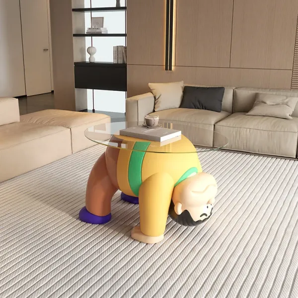 Design Sumo Wrestler Stool Multicolor Decorative Stool Accessories - 7