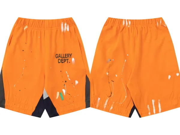 Gallery Dept. Paint-Splatter Shorts Orange - 1