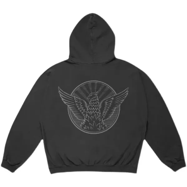 Design Eagle Crest Hoodie Black - 1