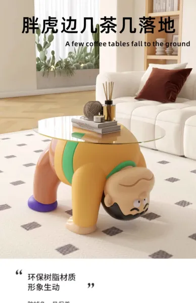 Design Sumo Wrestler Stool Multicolor Decorative Stool Accessories - 2
