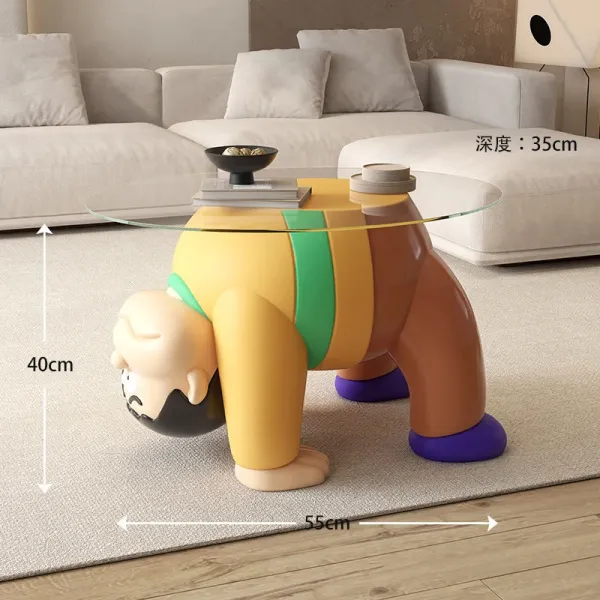 Design Sumo Wrestler Stool Multicolor Decorative Stool Accessories - 6