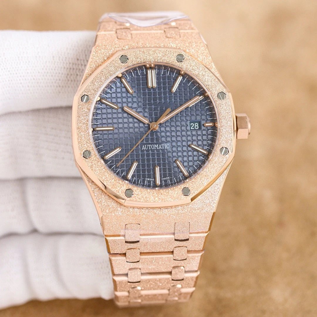 Audemars Piguet Royal Oak Automatic White Dial Silver Glitter Watch Watches - 4