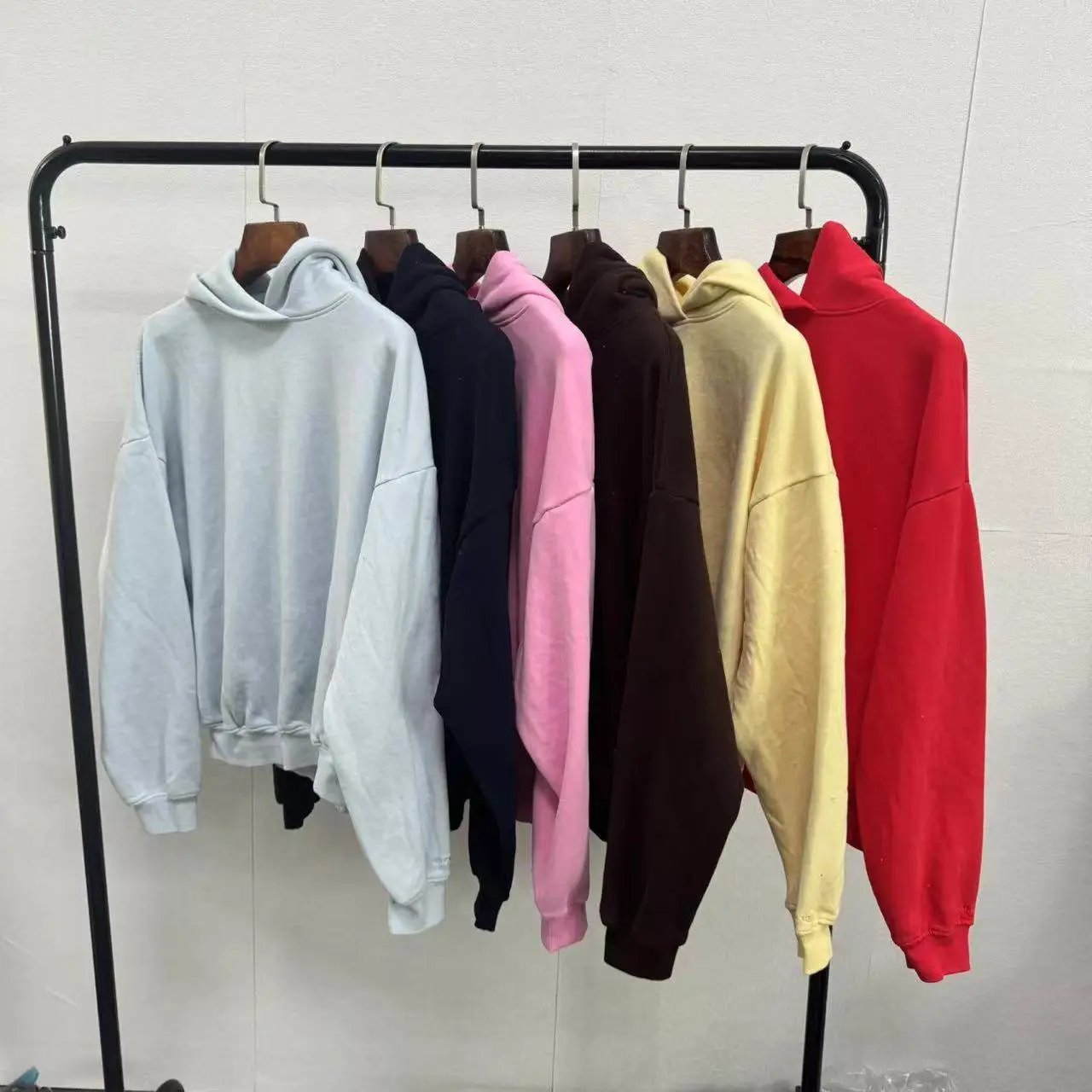 Women's Hooded Fleece-Lined Sweatshirt 75% Cotton Brushed Interior Solid Basic Pullover 13 Colors 1208