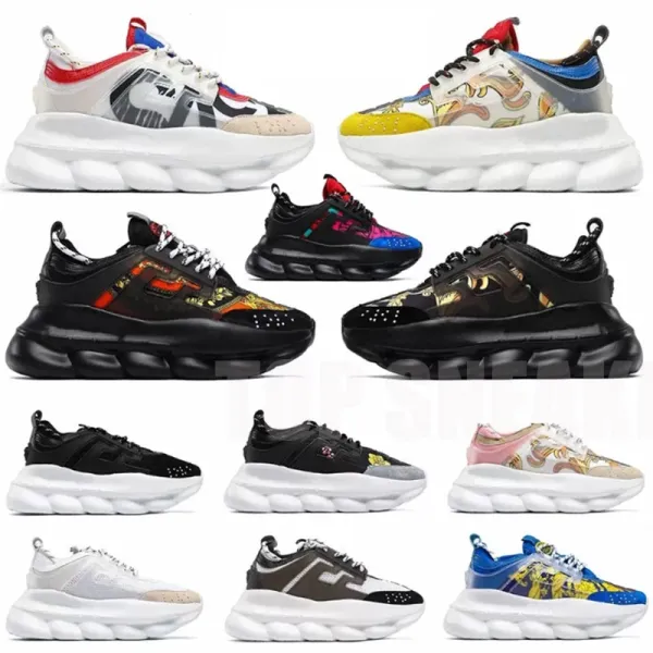 Versace Chain Reaction Black Chunky Sneakers - 2