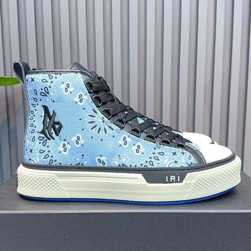 AMIRI Sneakers High-Top Canvas with Textured Rubber Sole — Color 12