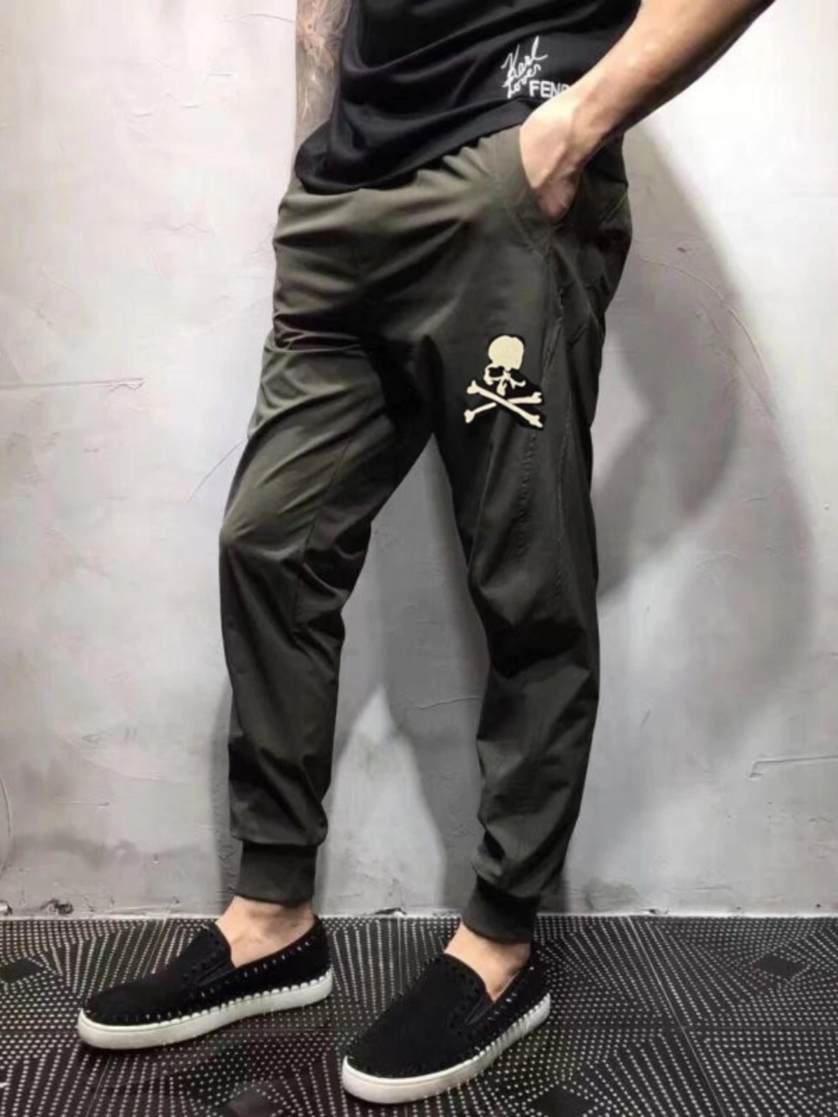 Philipp Plein Skull Embroidered Jogger Pants Black Sweatpants - 3