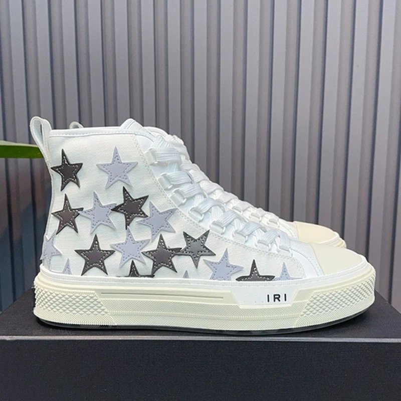 AMIRI Sneakers High-Top Canvas with Textured Rubber Sole — Color 17