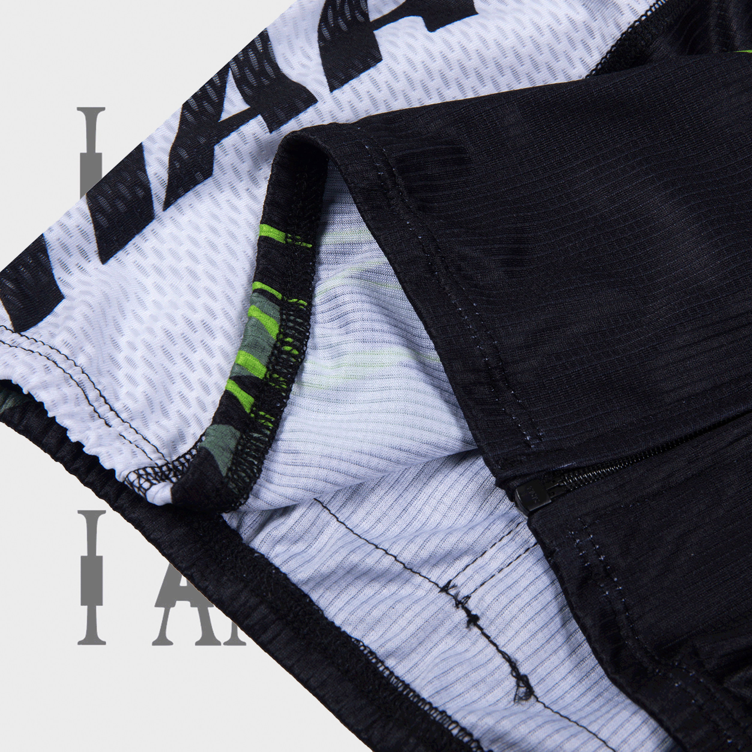 Design Narcissist Opium Cycling Jersey Black White Lime Green Activewear - 10
