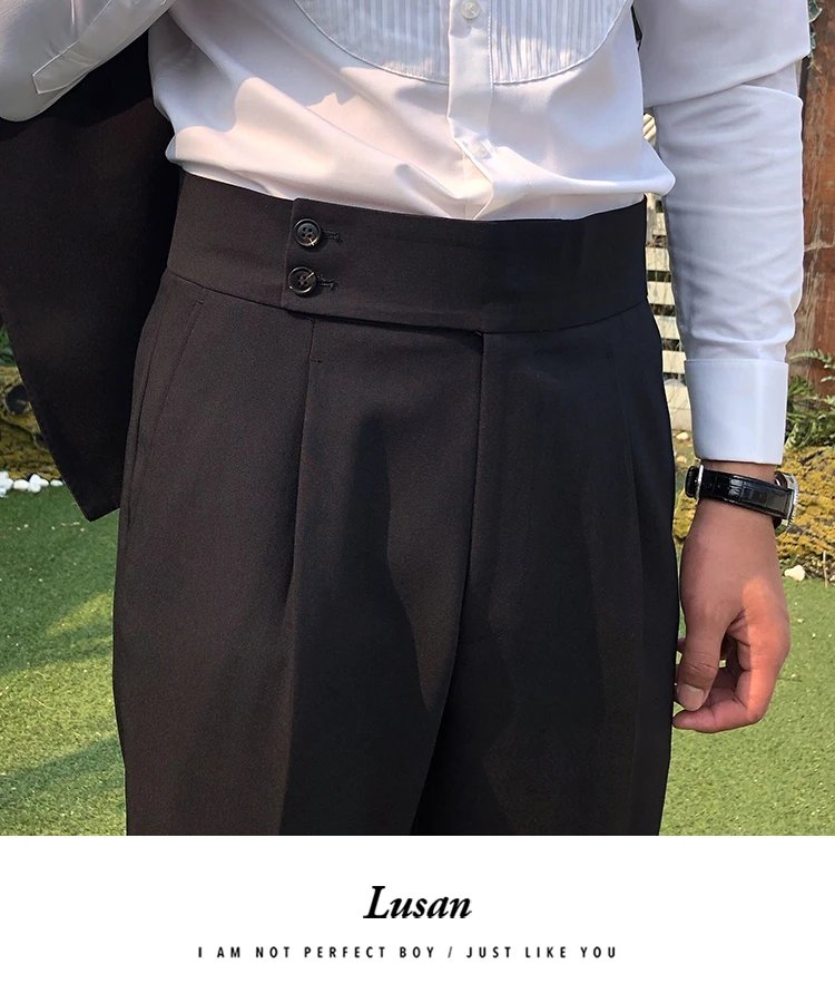 Design Lusan Tuxedo Pants Black Dress Pants - 10