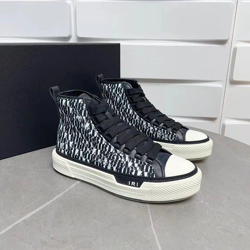 AMIRI Sneakers High-Top Canvas with Textured Rubber Sole — Color 3