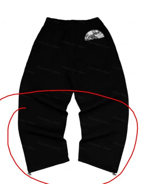 2309-2/Black Embroidered Pants
