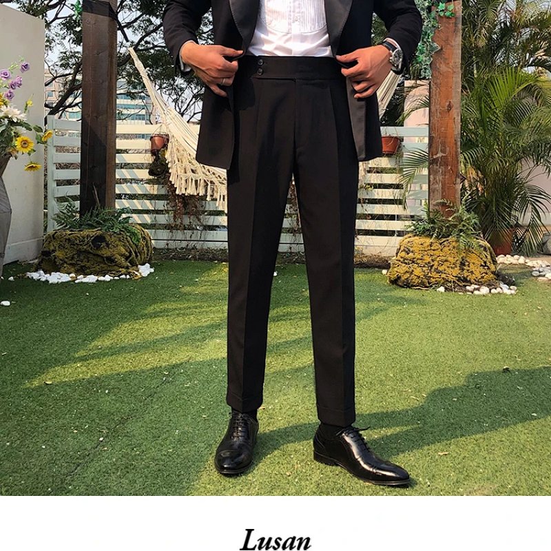 Lusan Tuxedo Pants Black Dress Pants
