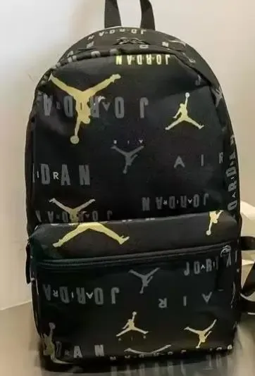 Air Jordan All-Over Print Black / Gold Backpack - 1