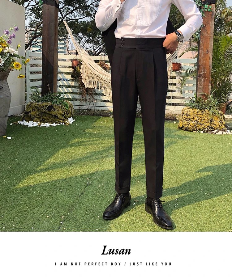 Design Lusan Tuxedo Pants Black Dress Pants - 13