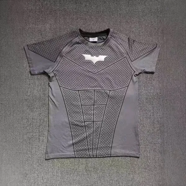 Design Batman Symbol Mesh T-Shirt Beige T-Shirts - 9