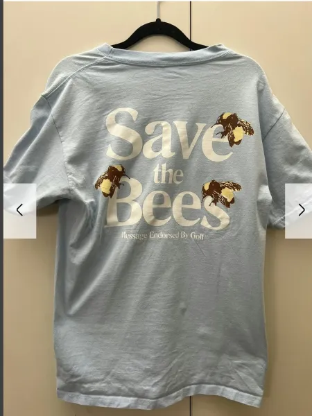 Design Golf Wang Save the Bees Graphic T-Shirt Light Blue T-Shirts - 1