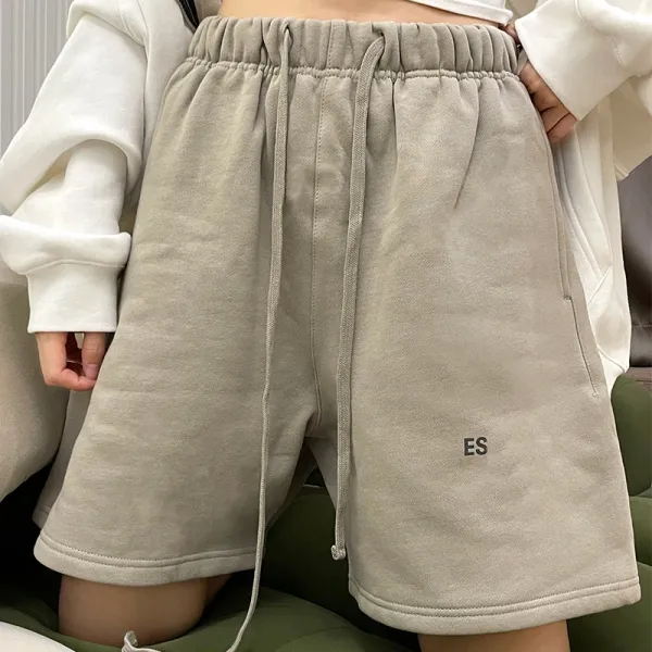 Fear of God Essentials Drawstring Shorts Beige Shorts - 3