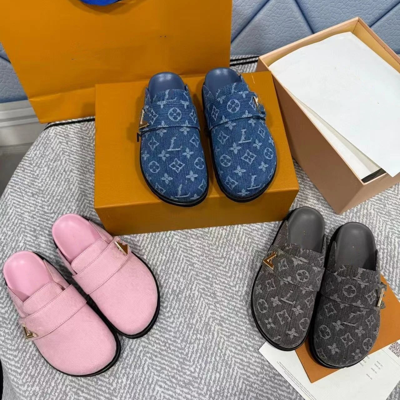 L Spot Slippers, Cool Slippers, Men's and Women's Outdoor Wear, Summer New Style, Thick Bottom, One Step Stepping, Couple's Baotou Half Slippers