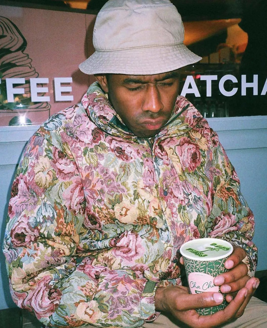 Golf Wang Garden Puffy Jacket Unisex Oversized Rose Embroidered Down Jacket Coat: findsindex.com