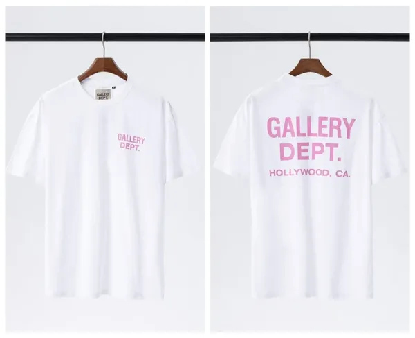 Gallery Dept Gallery Dept. Hollywood Tee White Pink T-Shirts - 1
