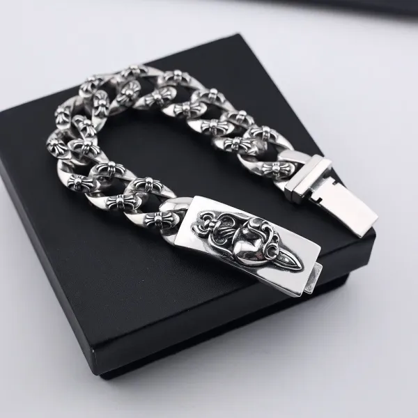 Chrome Hearts Fleur-de-Lis Link Bracelet Silver - 1