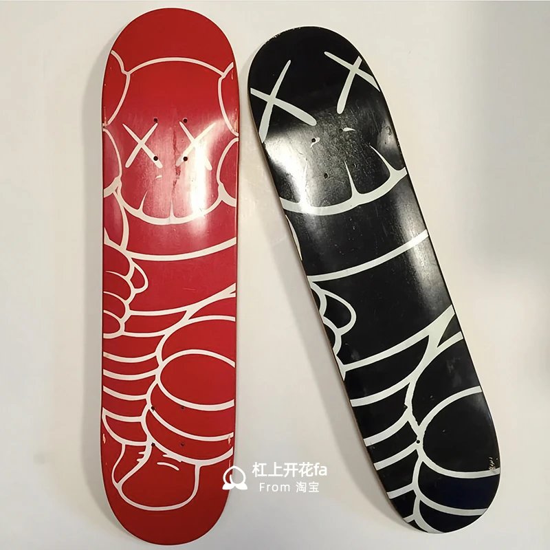Kaws Collaboration Skateboard,Trendy Maple Board, ProfessionalDouble Kickboard, Trendy HomeWall Decoration, In Stock
