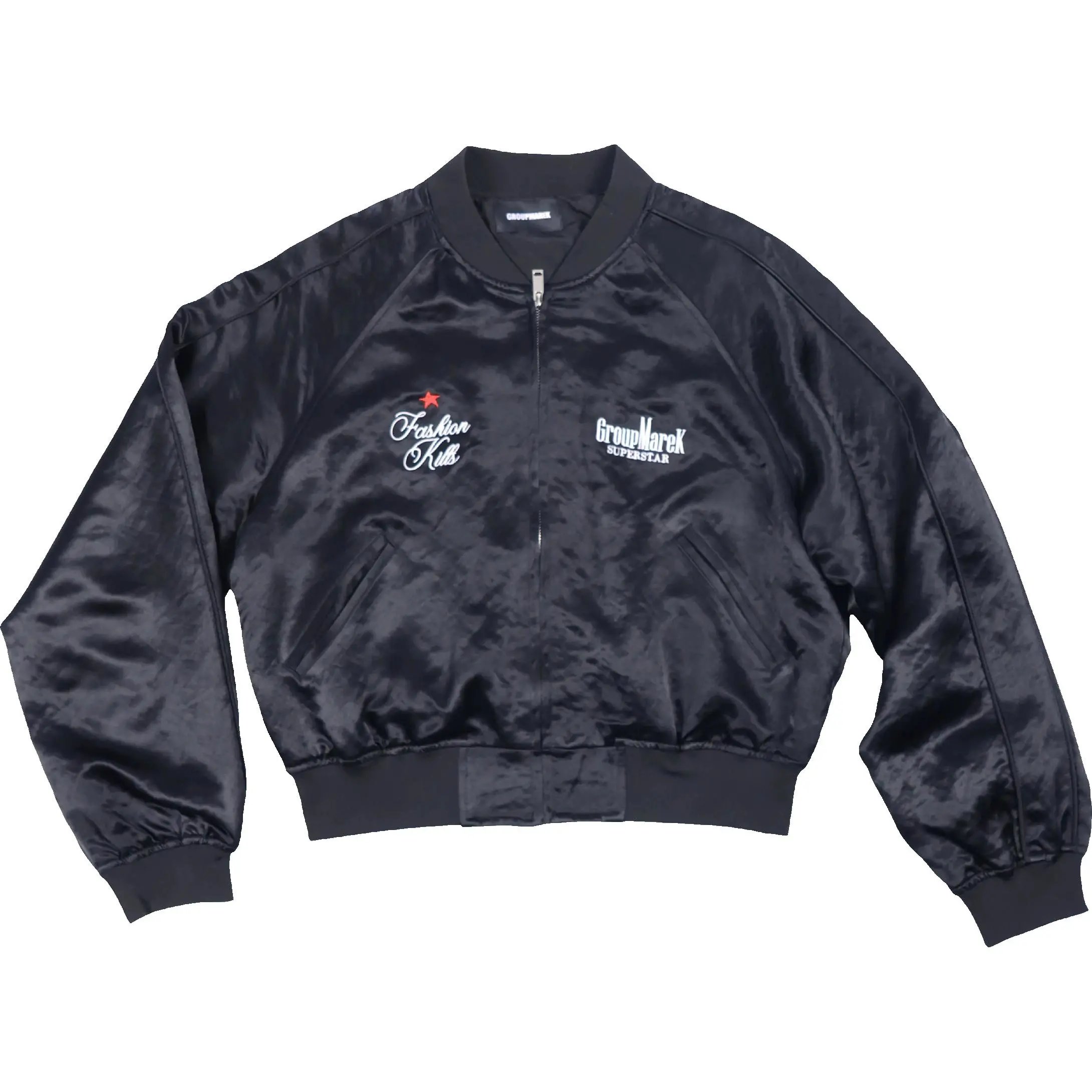 Groupmarek Marekboro Black Acetate Embroidered jacket
