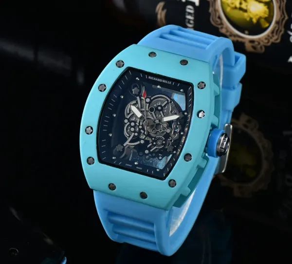 Richard Mille RM 055 Blue Ceramic Skeleton Watch Mechanical Watch - 8