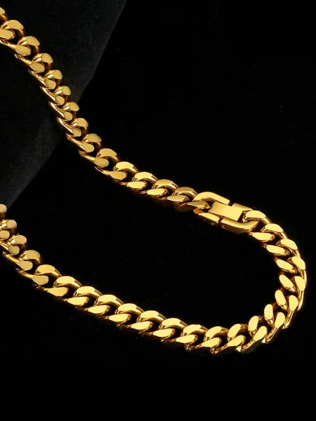 Design Gold Cuban Link Chain Necklace Jewelry - 4