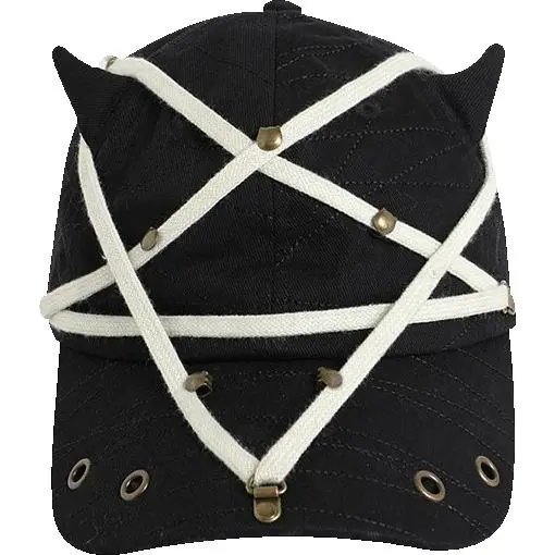 Embroidered denim baseball cap