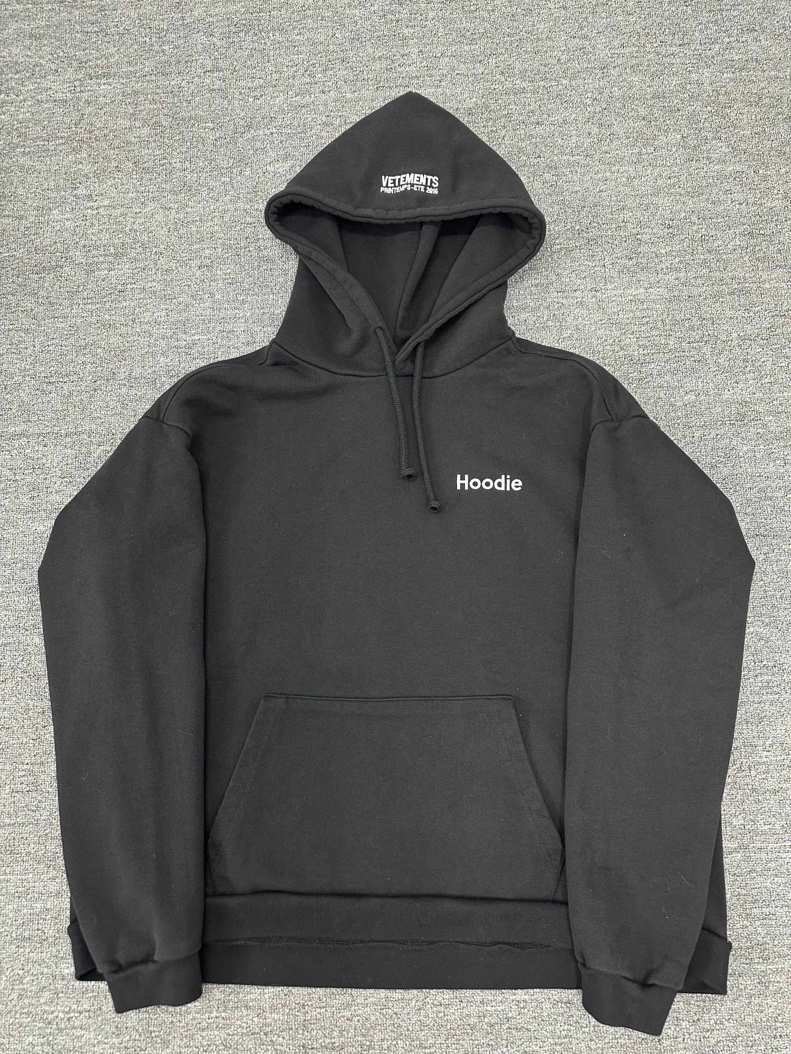 Vetements Definition Hooded Sweatshirt Black Hoodie - 10