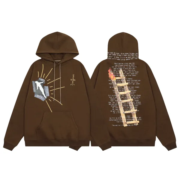 Cactus Jack 'Highest in the Room' Graphic Hoodie Brown - 1