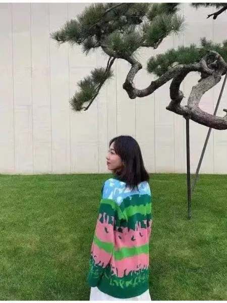 Design GOLF Wang Cardigan Multicolor Knit Cardigan - 5
