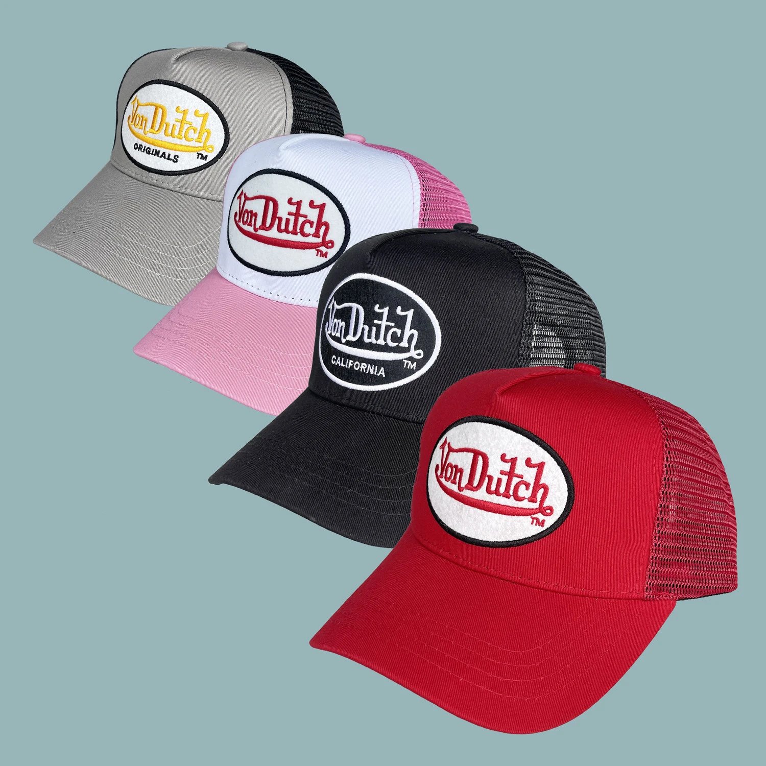 VON hat, driver's hat, unisex American retro fashion baseball cap, travel, sun protection, breathable
