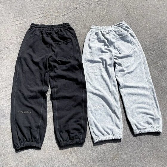 Cross border y2k patchwork embroidered sports pants for men and women KROEN retro casual street loose casual lace up sweatpants