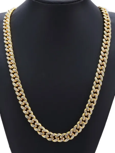Design Plaid Hoodie with Chain Necklace - 2