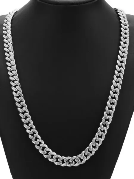 Design Plaid Hoodie with Chain Necklace - 3