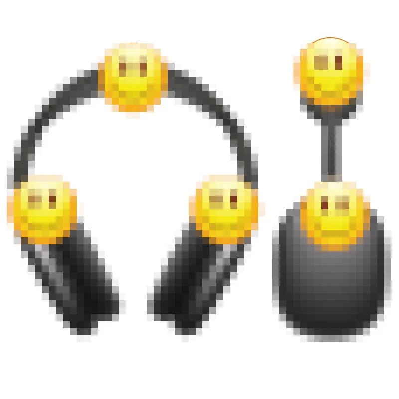 Design Smiley Emoji Headphones White Over Ear Headphones - 6