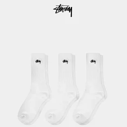 thumbnail for New socks, black and white embroidered towel sole socks, unisex double-needle mid-calf socks, INS trendy letter socks