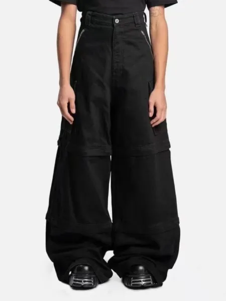 Balenciaga Oversized Cargo Pants Black - 5