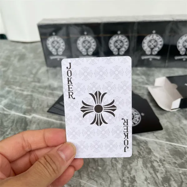 Chrome Hearts Playing Cards White Floral Pattern Deck Accessories - 5