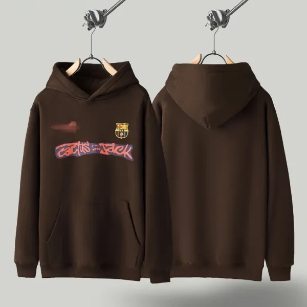 Cactus Jack x FC Barcelona Hoodie Brown - 1