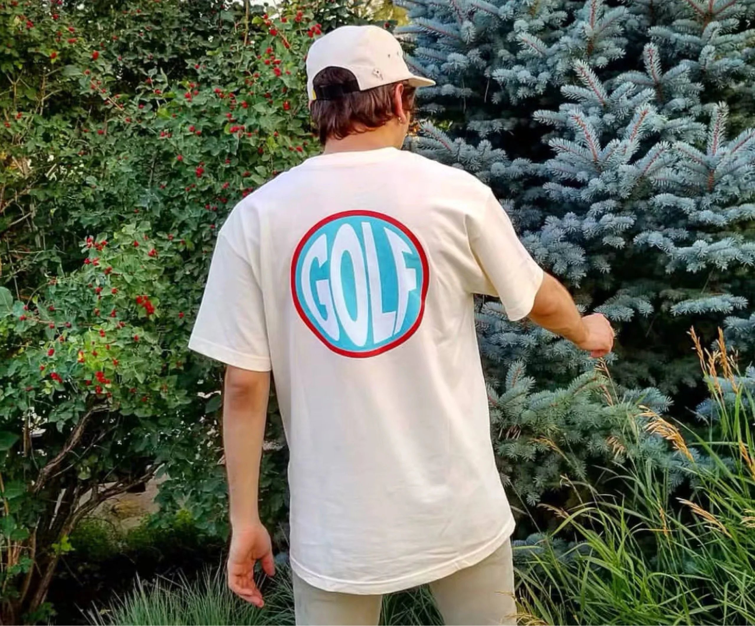 A Bathing Ape Golf Wang Circle Logo T-Shirt Off-White T-Shirts - 3