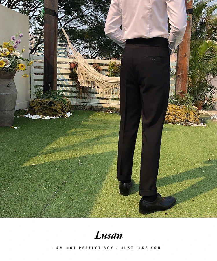 Design Lusan Tuxedo Pants Black Dress Pants - 9