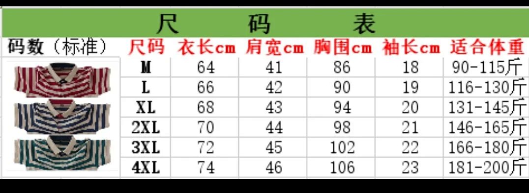Men's Summer Lapel 95% Cotton Striped T-Shirt Business Casual Plus Size Loose Fit Short Sleeve Top