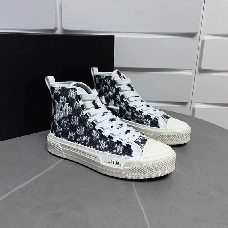 AMIRI Sneakers High-Top Canvas with Textured Rubber Sole image 12
