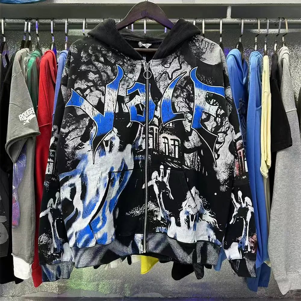 Gallery Dept Valley Sport Dept Black Graphic Zip-Up Hoodie - 10