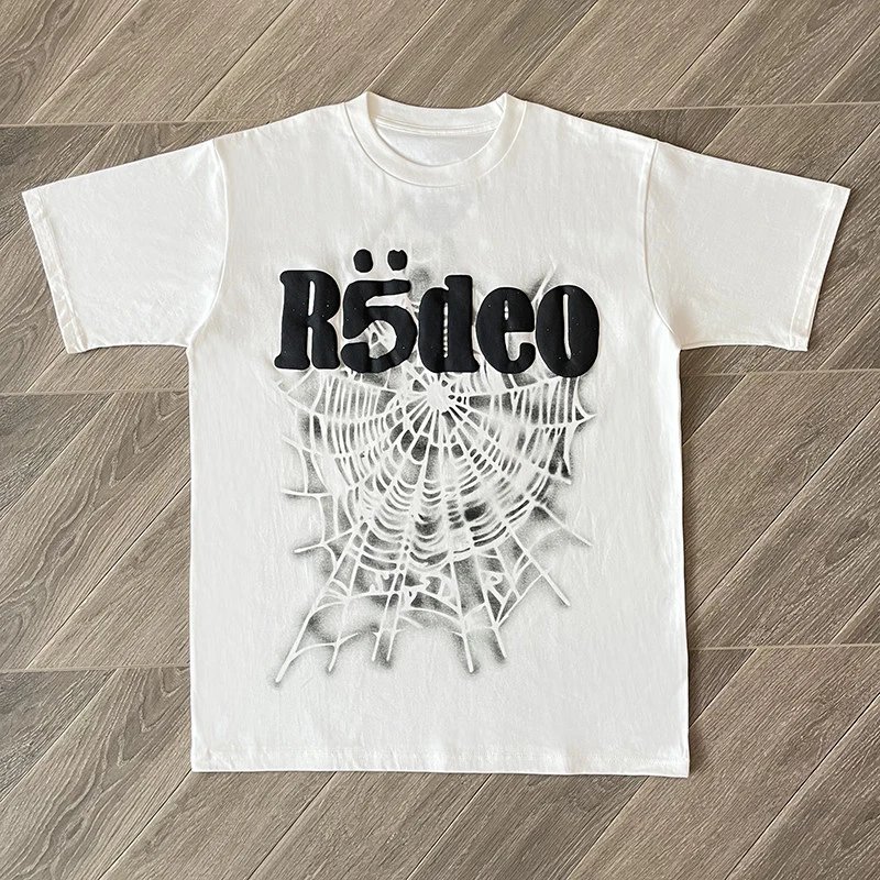 Design R5deo Spiderweb Graphic T-Shirt White T-Shirts - 3