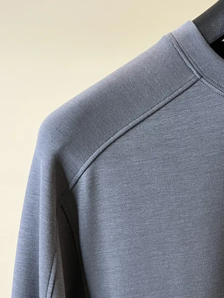 Design Minimalist Embroidered Logo Crewneck Sweatshirt White Hoodie - 13