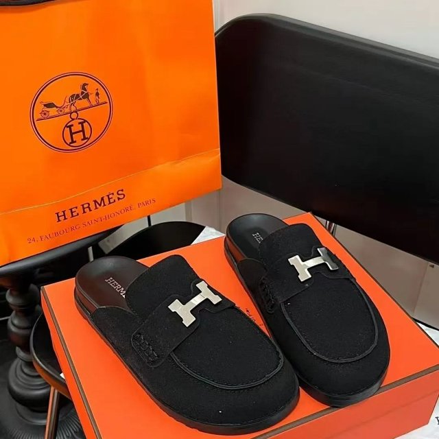 Hermès suede slippers: seller detail photo 11
